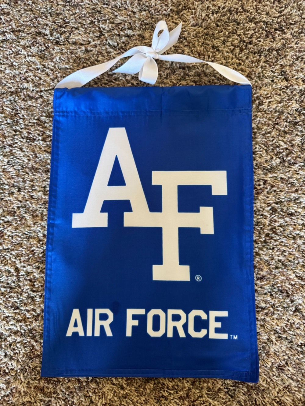 Air Force Blue Banner with White 'AF' Logo